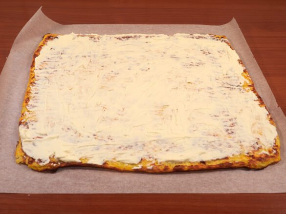 Baked Zucchini Roll Base Spread with Cream Cheese